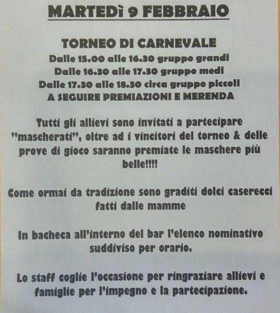 torneo di carnevale